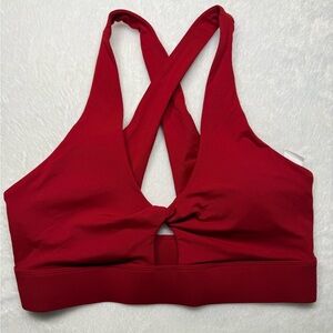 Fabletics Bold Red Cross-Back Sports Bra
